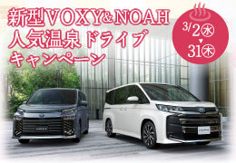 新型VOXY＆NOAH 人気温泉ドライブキャンペーン