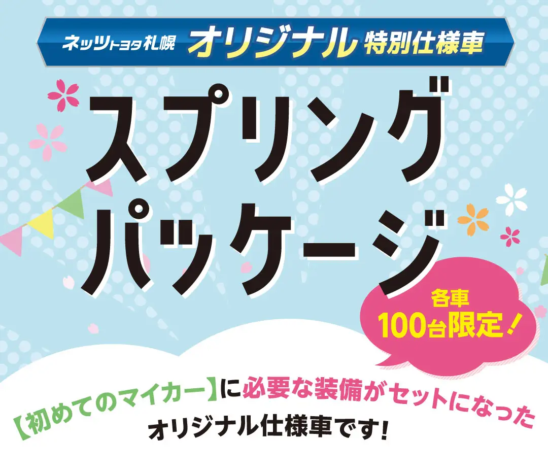 ネッツトヨタ札幌 オリジナル特別仕様車 スプリングパッケージ