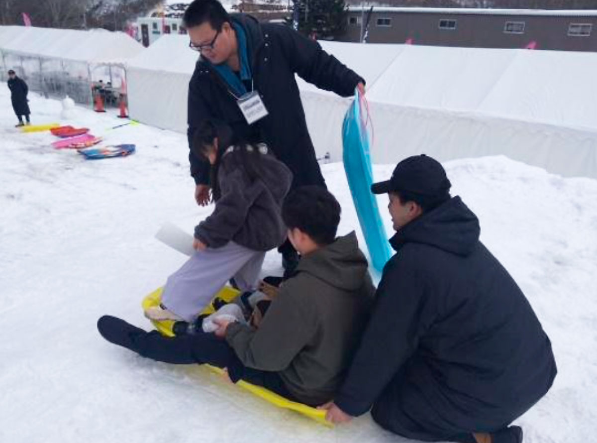 雪遊びエリアの様子