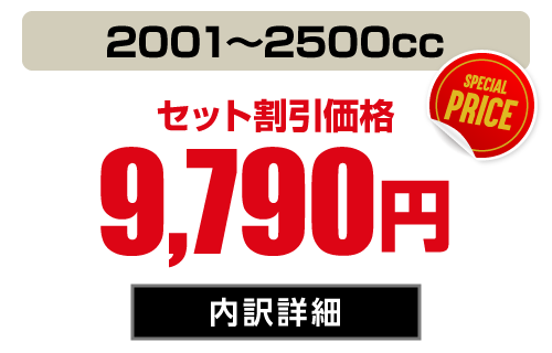 ラージ(2001〜2500cc) セット価格9,790円