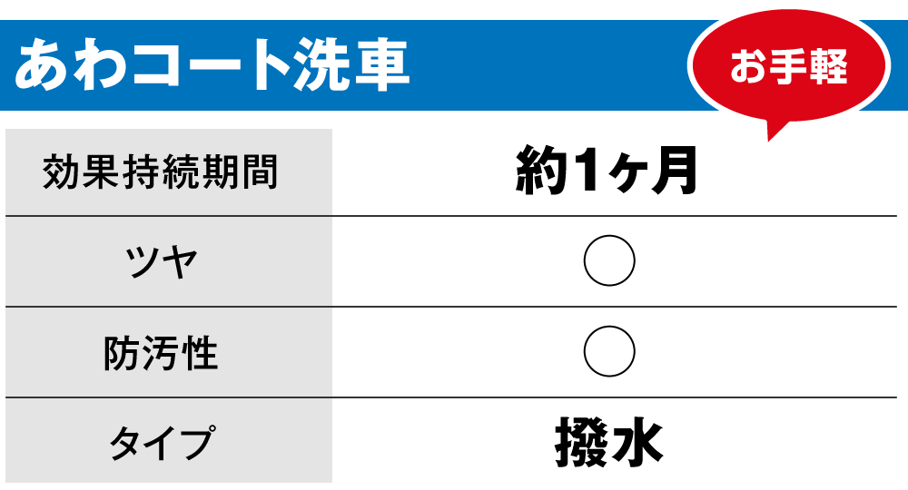 あわコート洗車【お手軽】