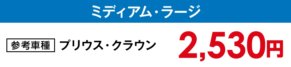 【あわコート洗車】ミディアム・ラージ【2,530円】