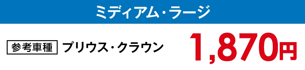 【水洗い洗車】ミディアム・ラージ【1,870円】