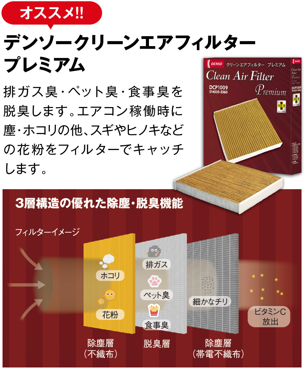 オススメ!!【デンソーエアフィルタープレミアム】